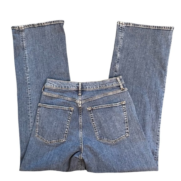 Pilcro Wide Leg High Rise Medium Blue Wash Denim Jean Size 29 - Picture 4 of 11